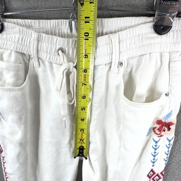 Driftwood Rivier Embroidered Joggers Womens XS Southwest Tribal Pants Jeans Boho - Picture 9 of 11
